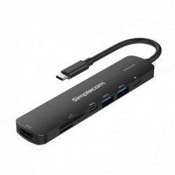 Simplecom CHT570 USB-C SuperSpeed 7-in-1 Multiport Hub...
