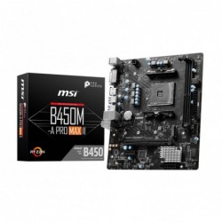 MSI B450M-A PRO MAX II AMD M-ATX Motherboard - AM4 Ryzen,...