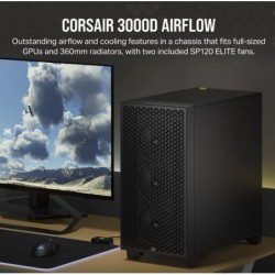 Corsair 3000D AIRFLOW Mid-Tower PC Case - Black, ATX,...
