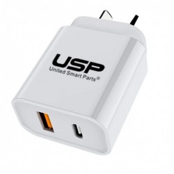 USP 20W Dual Port (20W USB-C PD   18W USB-A QC3.0) Fast...