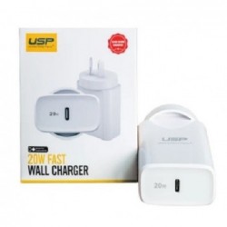 USP 20W USB-C PD Fast Wall Charger White -  Fast...