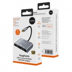 mbeat® Tough Link USB-C to Dual 4K/60Hz HDMI MST Adapter...