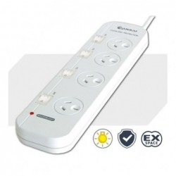 Sansai 4 Way Powerboard 4 Outlet 10A 240V Individually...
