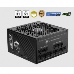 MSI MPG A1000GS PCIE5 1000W ATX Power Supply Unit, 80...
