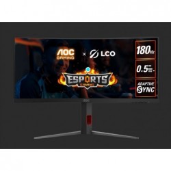 AOC 34' WQHD Curved Monitor – 3440×1440@180Hz, 0.5ms...