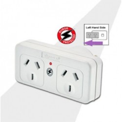 Sansai Surged Protected Double Adaptor Left Side Active...