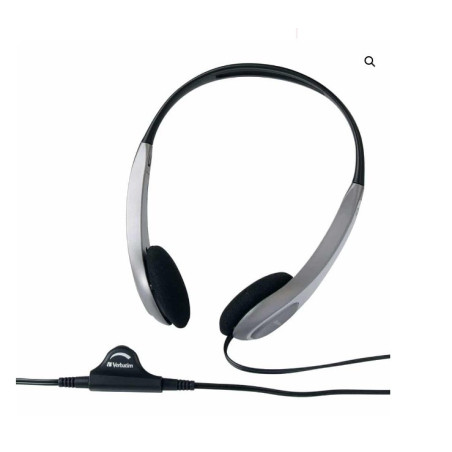 Verbatim Multimedia Headset with Volume Control Headphone - Ideal for Office, Education, Business, SME, Suitable for PC, Lapt