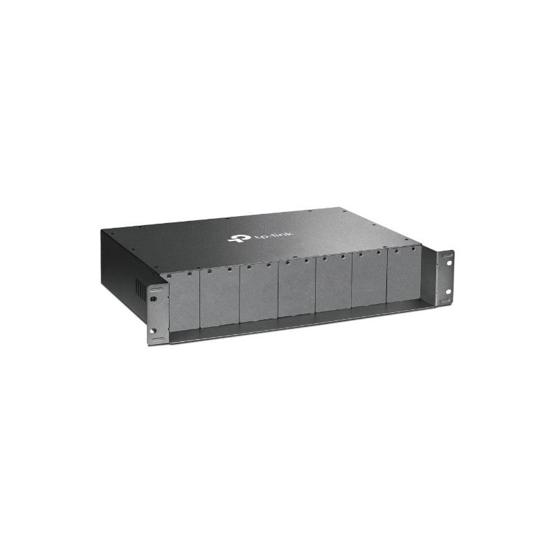 TP-Link MC1400 19' 2U Rackmount Chassis for 14-Slot Media Converters, Redundant Power Supply, Hot-Swappable, Mounted,Two Cool