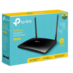 TP-Link TL-MR6400 N300 Wireless N 3G/4G-LTE Router 2.4GHz (300Mbps) 802.11bgn 3x100Mbps LAN 1x 100Mbps 4G SIM Slot, Band5&Ban