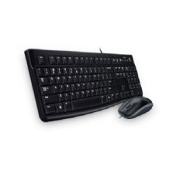 Logitech MK120 Keyboard & Mouse Combo Quiet typing and Spill resistant High-definition optical tracking Thin profile 3yr wty