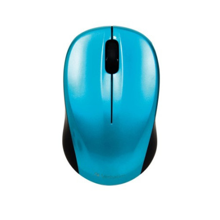 Verbatim GO Nano Caribbean Blue Mouse Wireless 2.4GHz Wireless Optical, Ultra Compact, 3 Buttons, 1600dpi, Nano Receiver