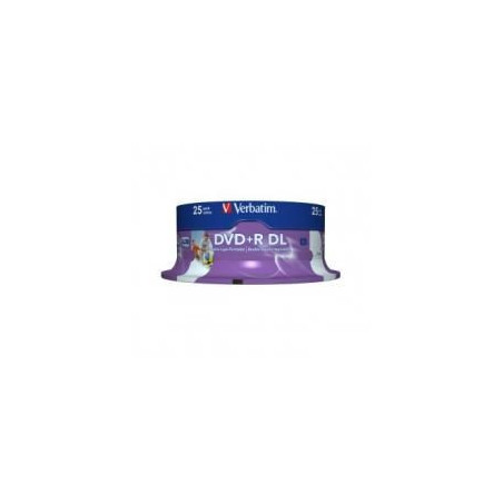 Verbatim DVD R DL 8.5GB 25Pk White Wide Inkjet 8x