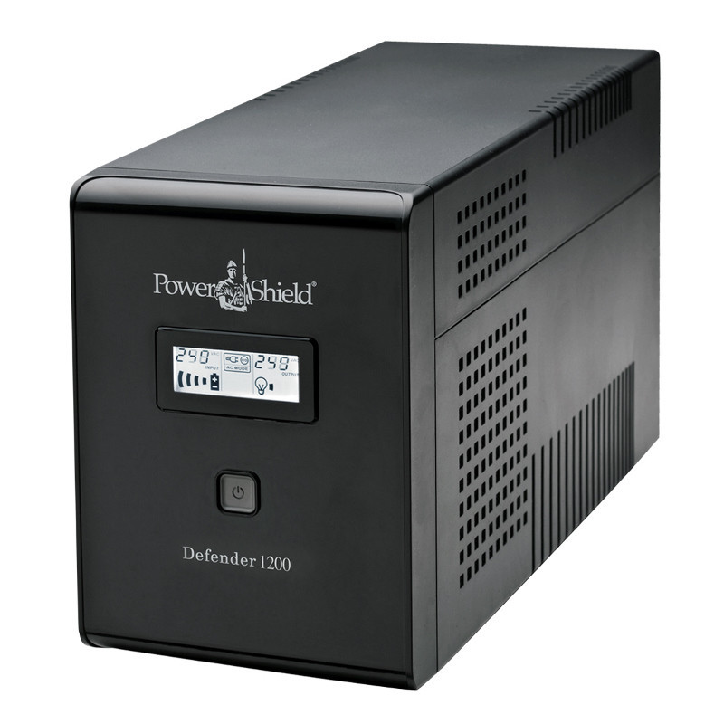 PowerShield Defender 1200VA/720W  UPS, AVR, LCD display, 6 AUS sockets, user-replaceable batteries, 2-year warranty