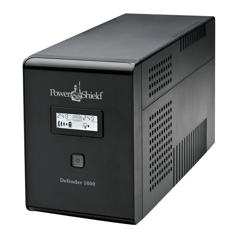 PowerShield Defender 1600VA/960W UPS, AVR, LCD display, 6 AUS sockets, user-replaceable batteries, 2-year warranty