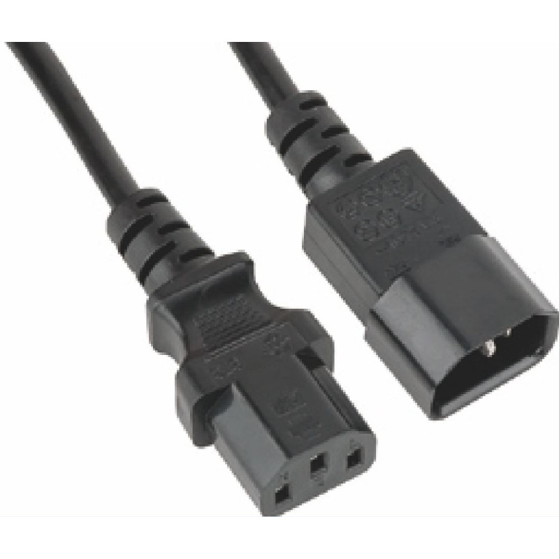 Astrotek Power Extension Cable 2m - Male to Female IEC C13 to C14 Monitor to PC or PC/UPS to Devices