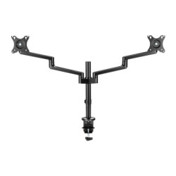 Astrotek Dual Monitor Arm Desk Mount Height Adjustable Stand for 2x LCD Display 23.8' 24' 27' 31.5' 32' 8kg 30° Tilt 180° S