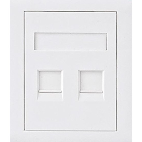Astrotek CAT5e RJ45 Network Wall Face Plate 86x86mm 2 Port Socket Kit