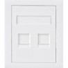 Astrotek CAT5e RJ45 Network Wall Face Plate 86x86mm 2 Port Socket Kit