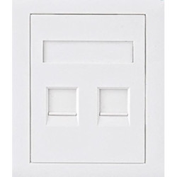 Astrotek CAT6 RJ45 Network Wall Face Plate Outlets 86x86mm 2 Port Socket Kit LS