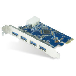 Astrotek 4x Ports USB 3.0 PCIe PCI Express Add-on Card Adapter 5Gbps Windows XP/7/8/10 Server 2008 & later Renesas 720201 Chi