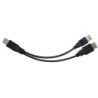 Astrotek USB 2.0 Y Splitter Cable 30cm - Type A Male to Type A Male   Type A Female Black Colour Power Adapter Hub Charging
