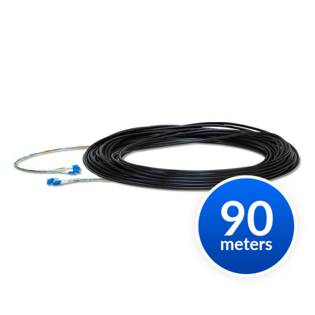 Ubiquiti Single-Mode Lightweight Fiber Cable, Lenth 90m,  Outdoor-Rated, Kevlar Yarn For Added Tensile Strength,  Weatherproo