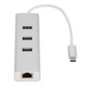 Astrotek USB-C to LAN   3 Ports USB3.0 Hub Gigabit RJ45 Ethernet Network Adapter Converter 15cm for iPad Pro Macbook Air Sams