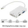 Astrotek 3 in1 Thunderbolt Mini DP DisplayPort to HDMI DVI VGA Hub Adapter Converter Cable for MacBook Air Mac Mini Microsoft