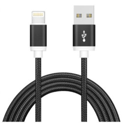 Astrotek 1m USB Lightning Data Sync Charger Black Cable for iPhone X 9 8 7S 7 Plus 6S 6 Plus 5 5S iPad Air Mini iPod
