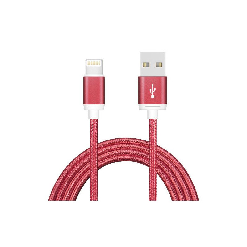 Astrotek 1m USB Lightning Data Sync Charger Red Color Cable for iPhone X 9 8 7S 7 Plus 6S 6 Plus 5 5S iPad Air Mini iPod