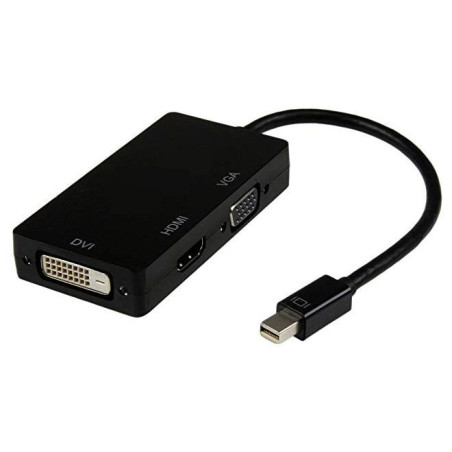 8ware 3 in1 Thunderbolt Mini DP DisplayPort to HDMI DVI VGA Hub Adapter Converter Cable for MacBook Air Mac Mini Microsoft Su