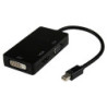8ware 3 in1 Thunderbolt Mini DP DisplayPort to HDMI DVI VGA Hub Adapter Converter Cable for MacBook Air Mac Mini Microsoft Su