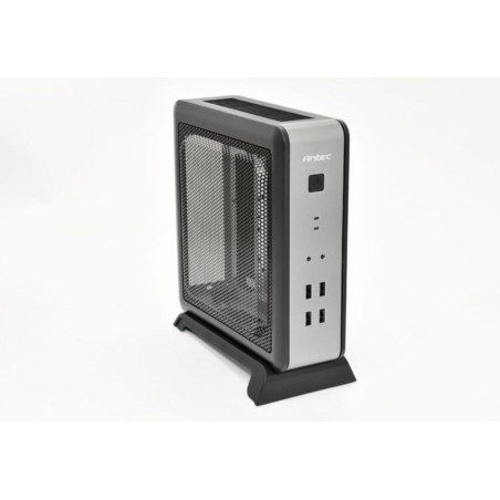 (LS)Antec ISK110-VESA ITX MB, Slim Form Factor case with External 90w PSU. 2 x USB 3.0 and 2 x USB 2.0. HD Audio. VESA Bracke