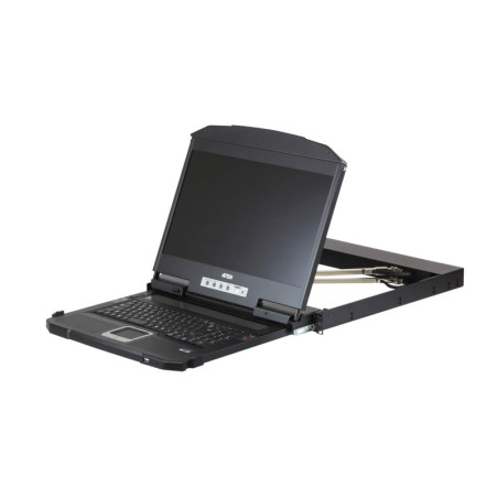 Aten Rackmount Dual Rail LCD Console VGA,HDMI,DVI & USB w/ 18.5' LCD Display, 1x Custom KVM Cable Included, 1920x1080@60hz Di