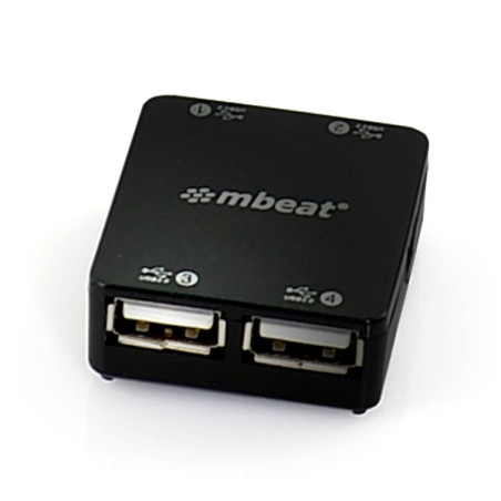 (LS)mbeat® 4 Port USB 2.0 Hub - USB 2.0 Plug and Play/ High Speed Interface/ Ideal for Notbook/PC/MAC users USB 2.0 Speed up