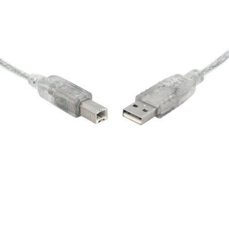 8Ware USB 2.0 Cable 0.5m / 50cm USB-A to USB-B Male to Male Printer Cable for HP Canon Dell Brother Epson Xerox Transparent M