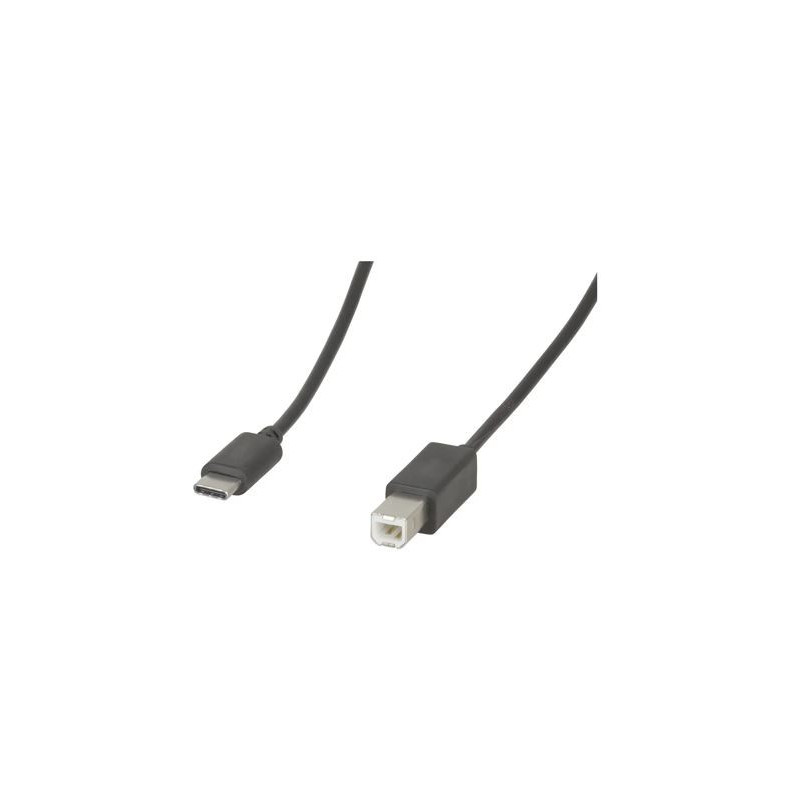 8Ware USB-B to USB-C Cable 1m Type-C to B Male to Male - 480Mbps