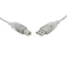 8Ware USB 2.0 Cable 3m Type A to B Male to Male Printer Cable for HP Canon Dell Brother Epson Xerox Transparent Metal Sheath 