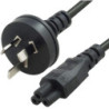 8ware 1m AU Power Lead Cord Cable 3-Pin AU to ICE 320-C5 Cloverleaf Plug Mickey Type Black Male to Female 240V 7.5A 3 core No