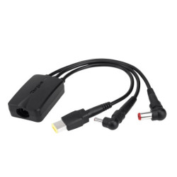 Targus 3-Way Active DC Charging Cable 3 Pin - Accommodates up to 3 different Power Tips/SecureFix clips for Semi-Permanent (L