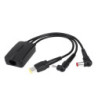 Targus 3-Way Active DC Charging Cable 3 Pin - Accommodates up to 3 different Power Tips/SecureFix clips for Semi-Permanent (L