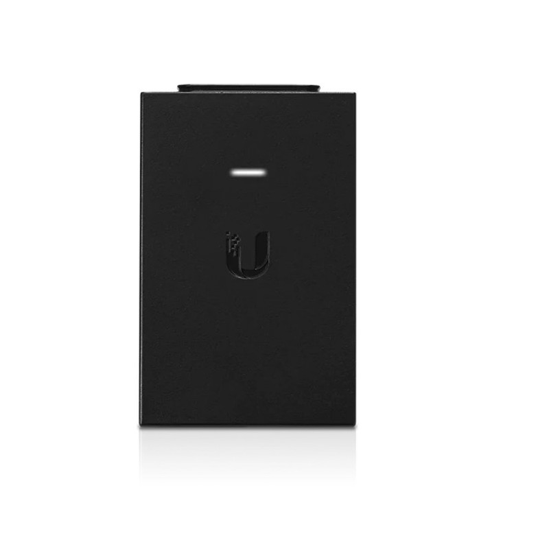 Ubiquiti POE Injector, 24V DC, 30W, Gigabit Ethernet, Black, Surge and Clamping Protection, Maximum Surge Discharge