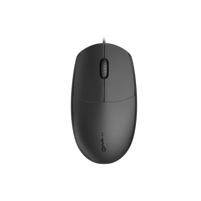 RAPOO N100 Wired USB Optical 1000DPI Mouse Black - No Driver Required/ Designed for Notebook Laptop Desktop PC