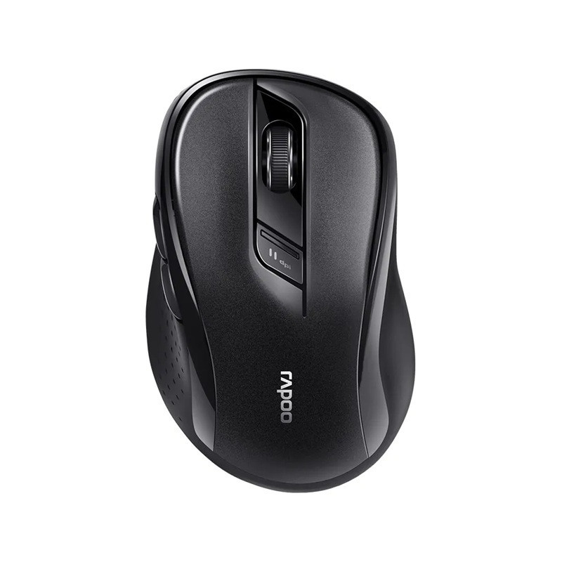 RAPOO M500 Multi-Mode, Silent, Bluetooth, 2.4Ghz, 3 device Wireless Optical Mouse - Simultaneously Connect Multiple Devices