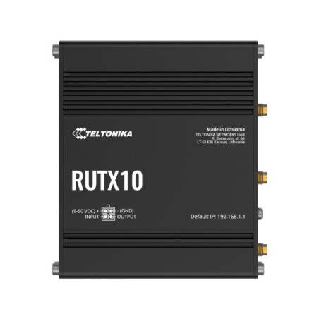 Teltonika RUTX10 Professional Ethernet Router, Industrial Ethernet Router/VPN/Firewall (NO-LTE) with Dual Band WiFi 5 802.11a