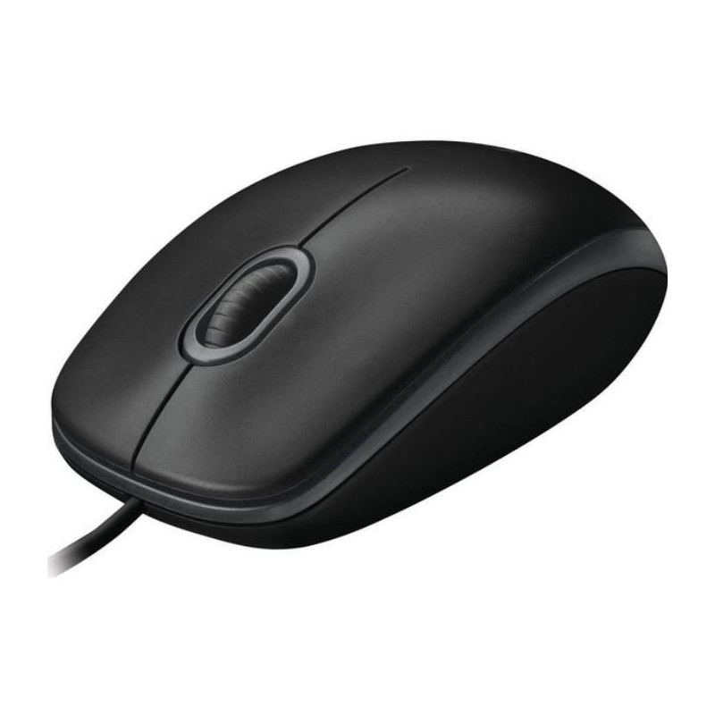 Logitech B100 Optical USB Mouse 800dpi for PC Laptop Mac Tux Full Size Comfort smooth mover 3yr wty