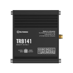 Teltonika TRB141 Industrial Rugged GPIO LTE Gateway, 4G/LTE (Cat 1), I/O Connector Block, Micro-USB, Compatible with Industri