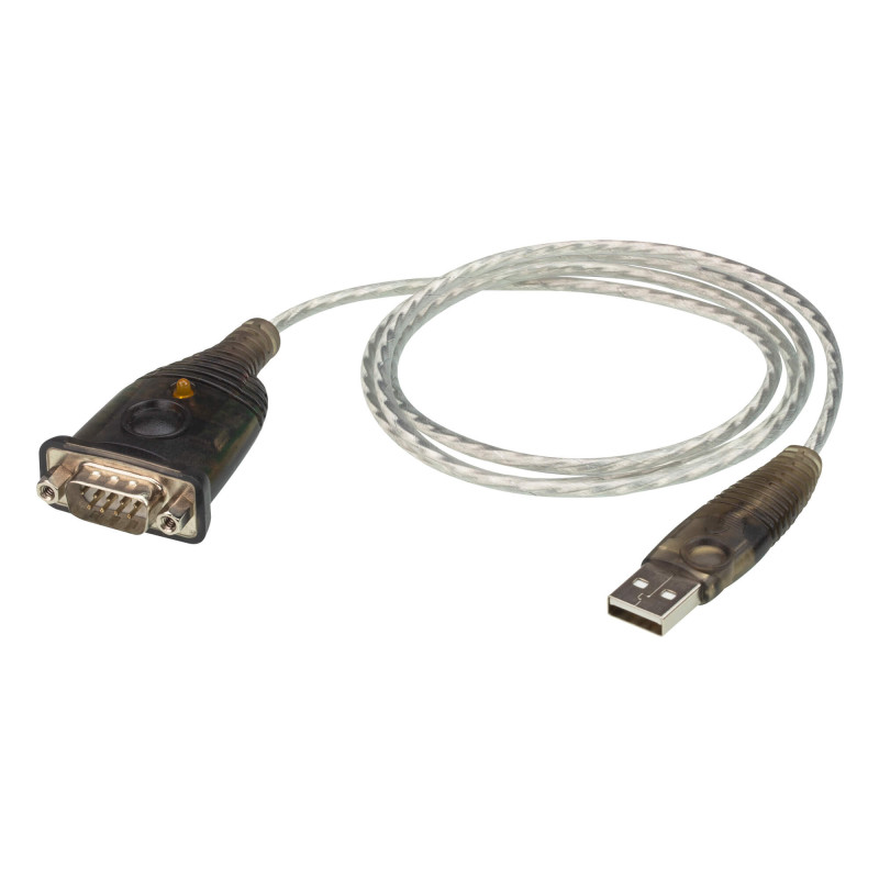 Aten USB to RS232 converter with 1m cable，921.6 Kbps Transfer Rate, Compatible with Windows, Mac, Linux