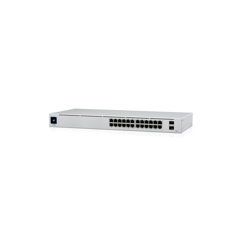 Ubiquiti UniFi 24 Port Managed Gigabit Switch, 16x PoE  Ports, 8x Gigabit Ethernet Ports, 2xSFP - 95W - Touch Display - Fanle