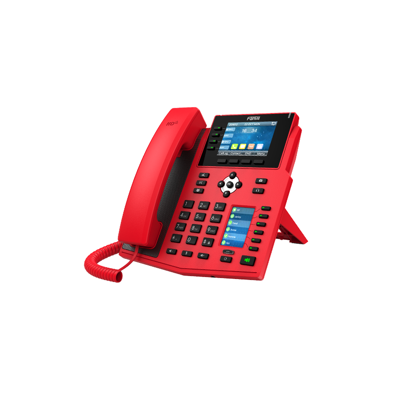 Fanvil X5U-RED High End Enterprise IP Phone - 3.5' Colour Screen, 16 Lines, 40 x DSS Buttons, Dual Gigabit NIC,Bluetooth - 2 